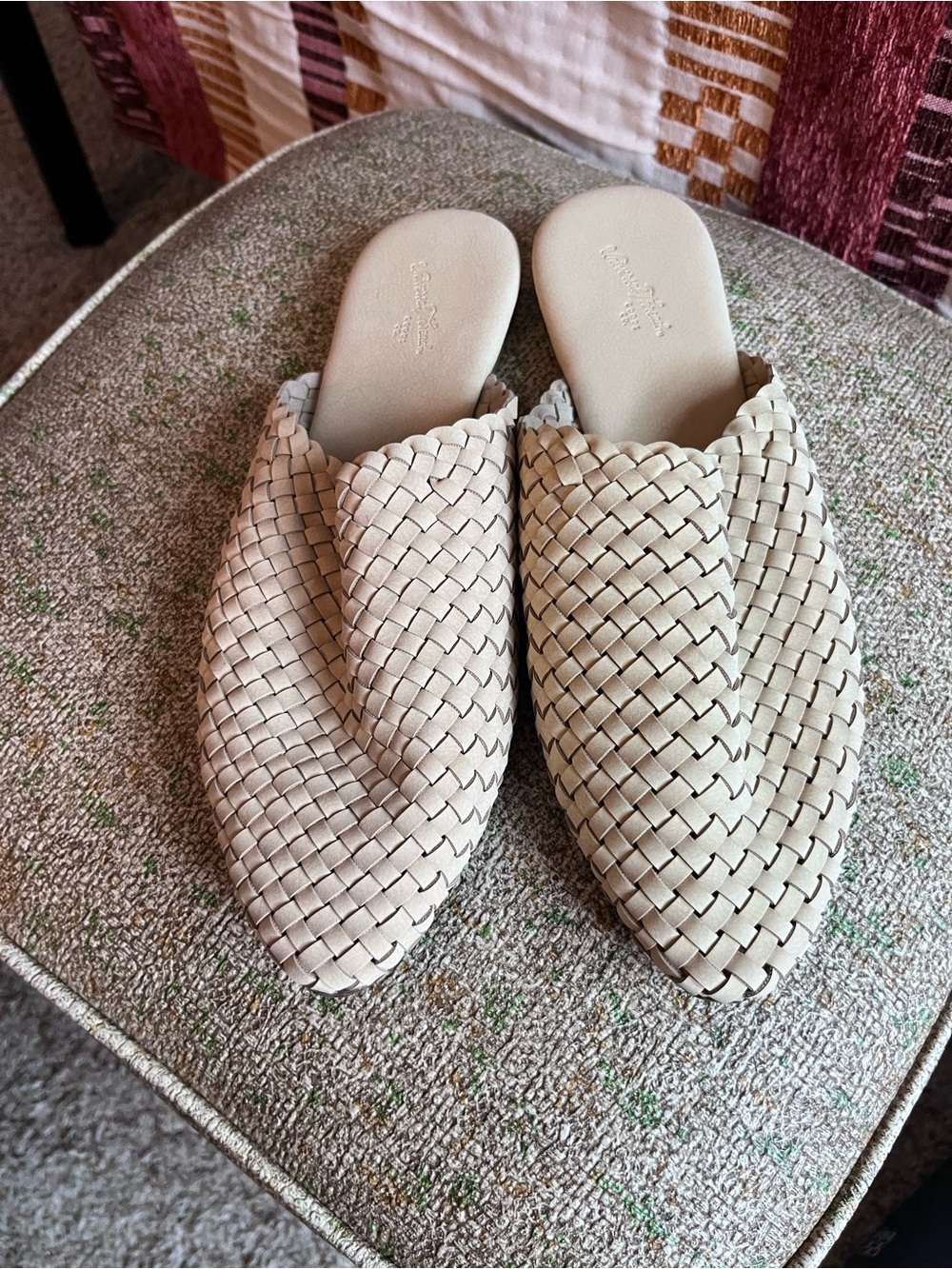 Universal Thread Beige Woven Espadrille Slip-Ons